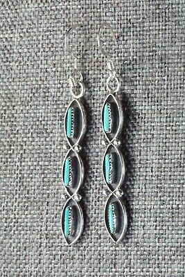 Turquoise & Sterling Silver Earrings - Fernando Othole