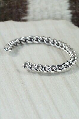 Navajo Sterling Silver Bracelet - Elaine Tahe