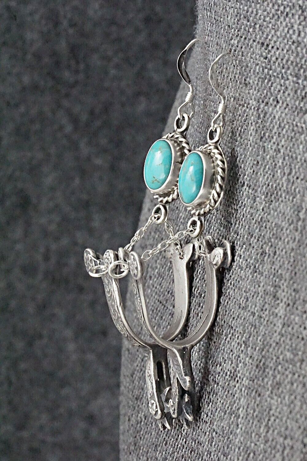 Turquoise & Sterling Silver Earrings - Annie Spencer