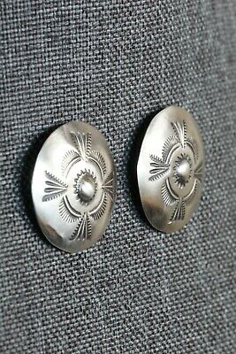 Navajo Sterling Silver Earrings - Arlene Soce - High Lonesome Trading
