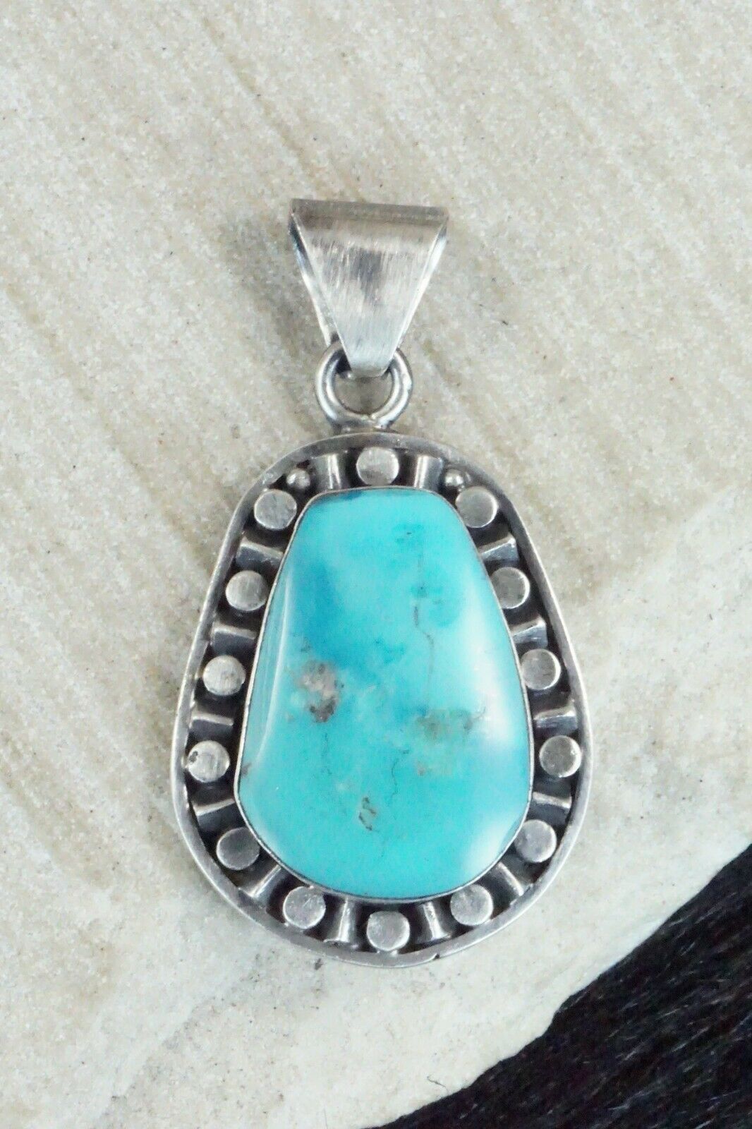 Turquoise and Sterling Silver Pendant - Sharon McCarthy
