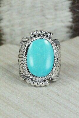 Turquoise & Sterling Silver Ring - Raymond Yazzie - Size 6 - High Lonesome Trading