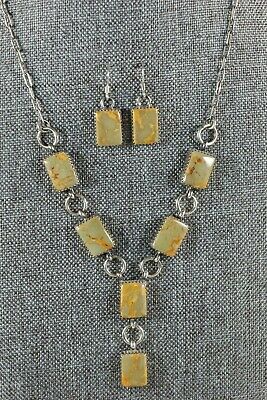 Navajo Turquoise Necklace and Earrings Set - Native American - High Lonesome Trading