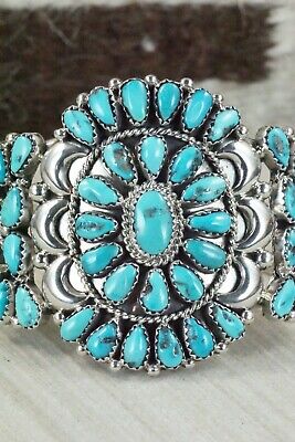 Turquoise and Sterling Silver Bracelet - Eunise Wilson