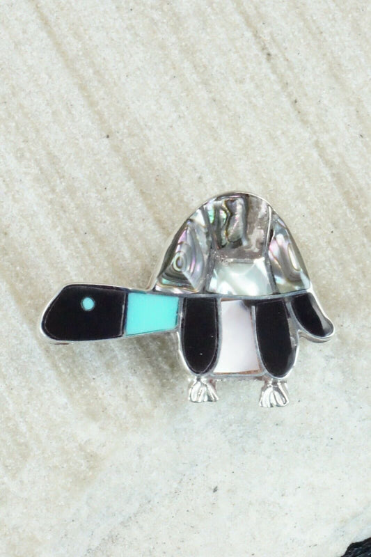Multi Stone & Sterling Silver Pendant/ Pin - Loretta Gia