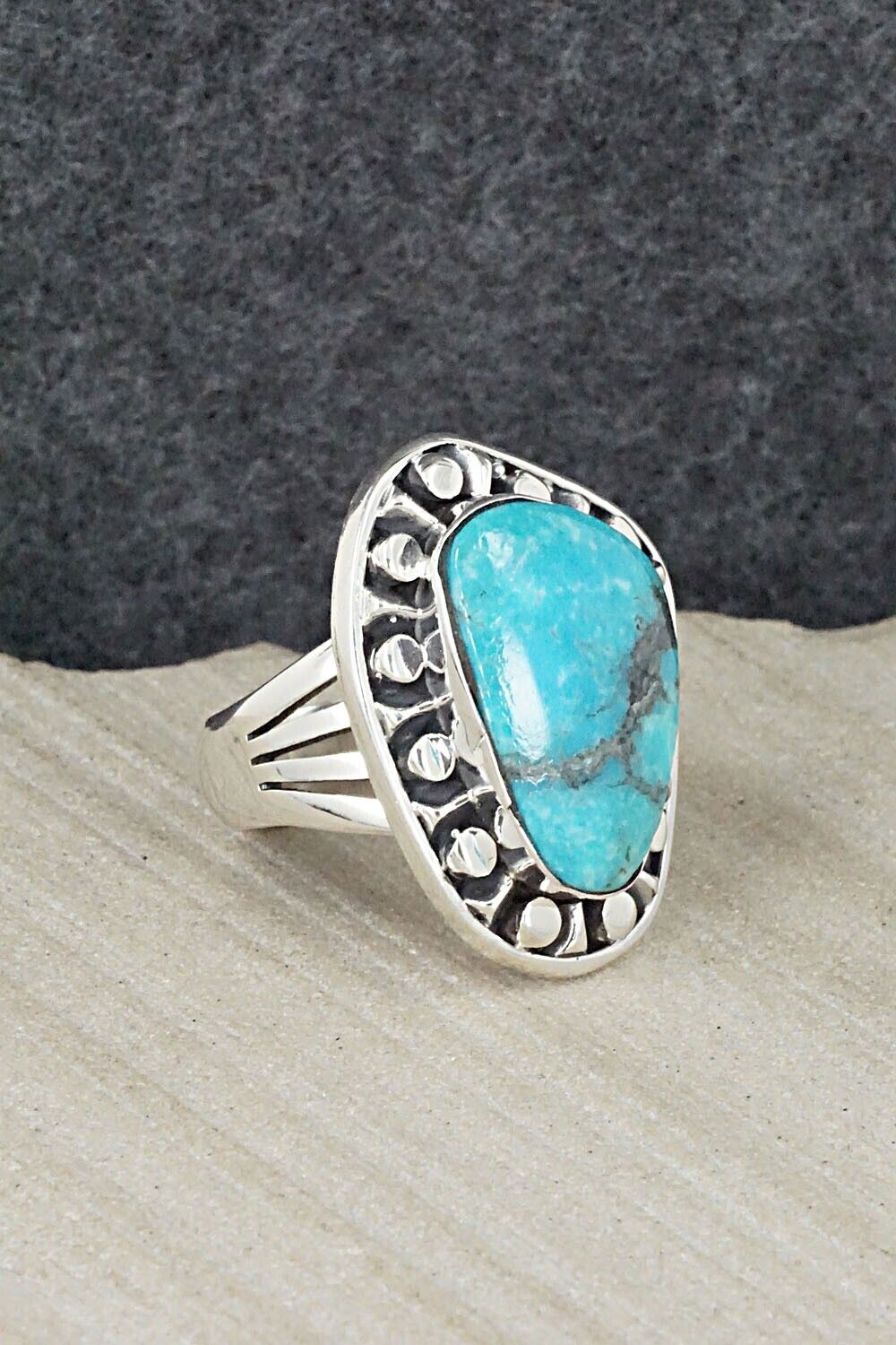Turquoise & Sterling Silver Ring - Jimson Belin - Size 7