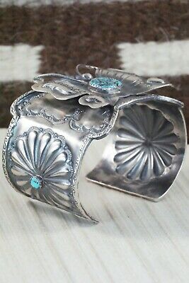 Turquoise & Sterling Silver Butterfly Bracelet - Tim Yazzie