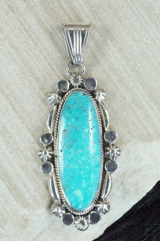 Turquoise & Sterling Silver Pendant - Jimson Belin