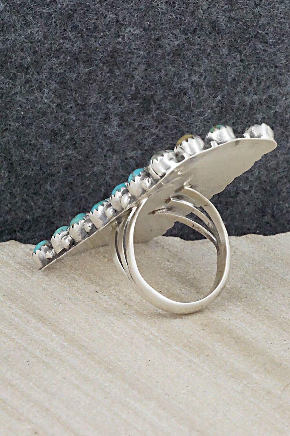 Turquoise & Sterling Silver Ring - Roberta Begay - Size 7