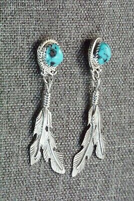 Turquoise & Sterling Silver Earrings - Annie Spencer - High Lonesome Trading