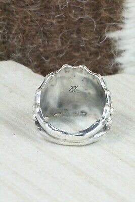 Turquoise & Sterling Silver Ring - Andrew Vandever - Size 8.75
