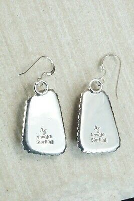 Turquoise & Sterling Silver Earrings - Alvin Joe