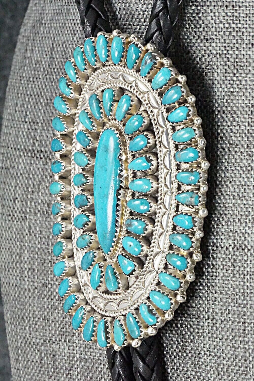 Turquoise & Sterling Silver Bolo Tie - Jaz Wilson