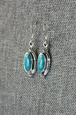 Navajo Turquoise and Sterling Silver Earrings - Roger Pino