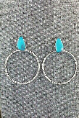 Turquoise & Sterling Silver Earrings - Annie Spencer - High Lonesome Trading