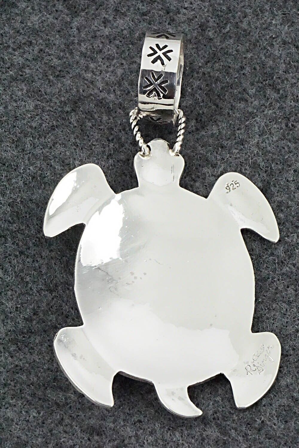 Turquoise & Sterling Silver Pendant - Richard Singer