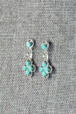 Turquoise & Sterling Silver Earrings - Janice Lonjose - High Lonesome Trading