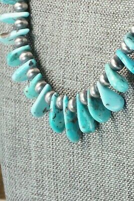 Turquoise & Sterling Silver Necklace - Rita Begay