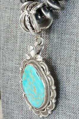 Royston Turquoise Pendant & Navajo Pearl Necklace - Rick Martinez