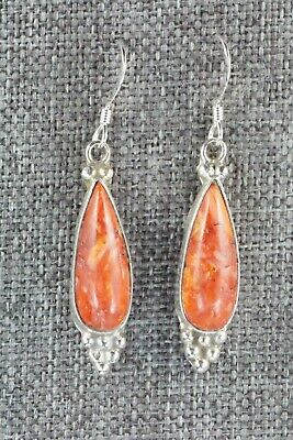Spiny Oyster & Sterling Silver Earrings - Judy Largo