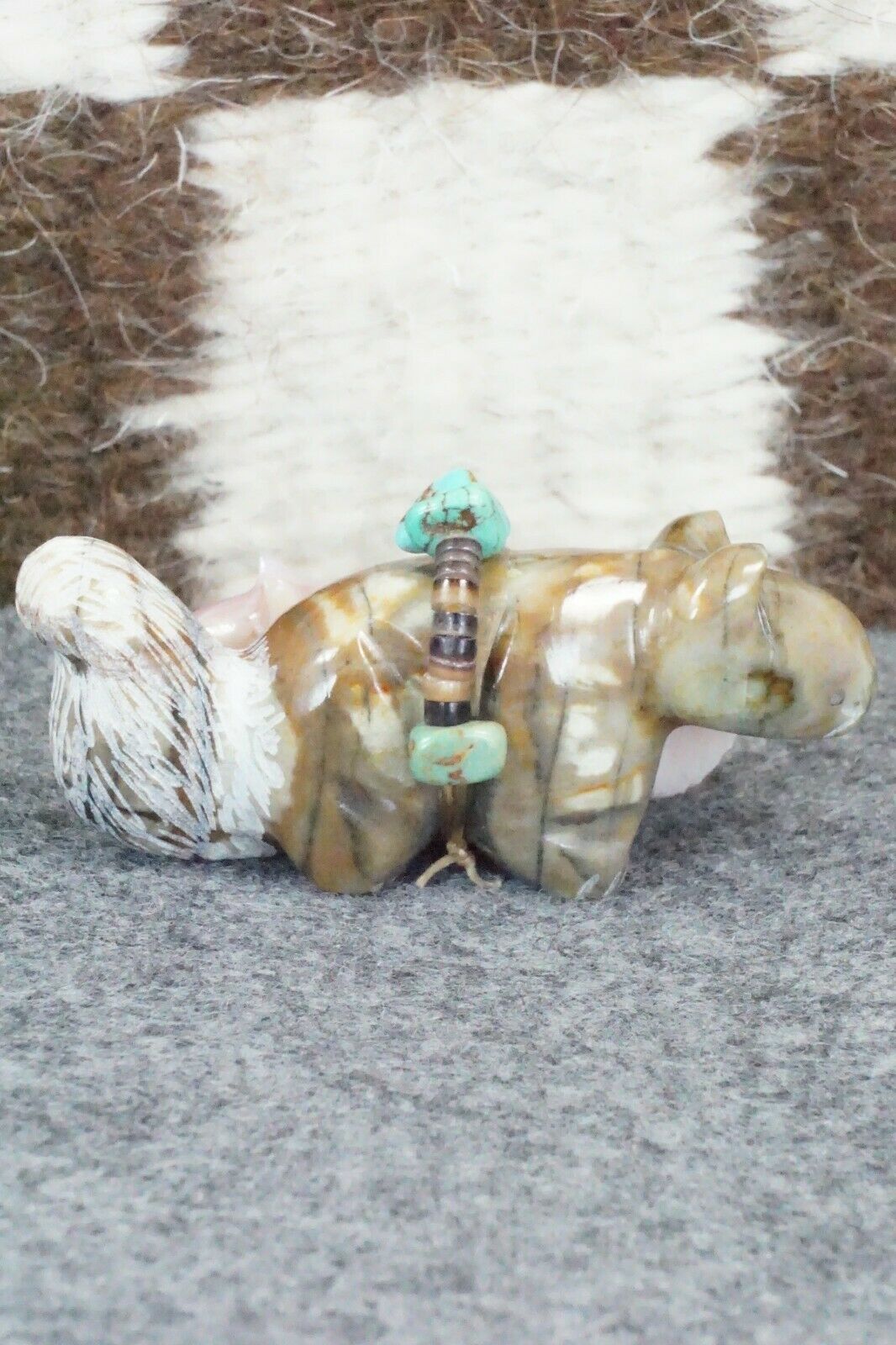 Squirrel Zuni Fetish Carving - Daisy Natewa - High Lonesome Trading