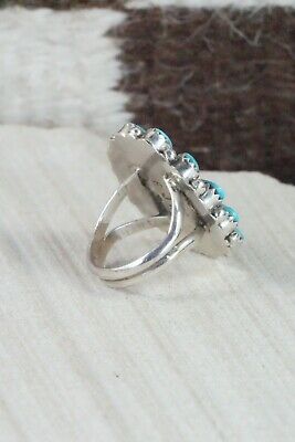 Turquoise and Sterling Silver Ring - Eunise Wilson - Size 7.5
