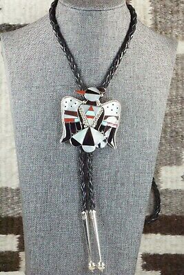 Inlay Thunderbird & Sterling Silver Bolo Tie - Bobby Shack