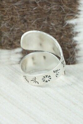 Turquoise, Coral & Sterling Silver Ring - Jolene Jazzie - Size 7