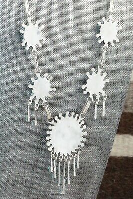 Turquoise & Sterling Silver Necklace and Earrings Set - Keith Leekity