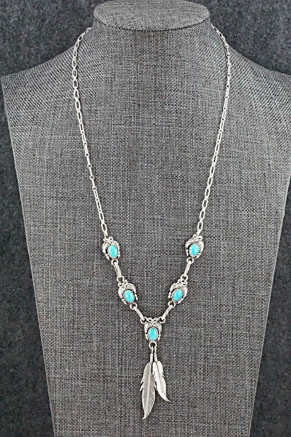 Turquoise & Sterling Silver Necklace - Verley Betone