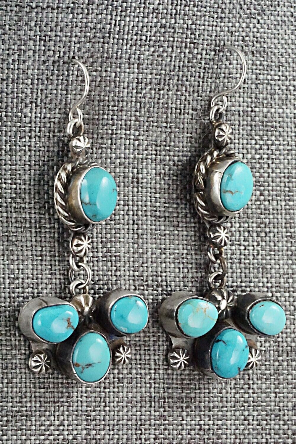 Turquoise & Sterling Silver Earrings - Wilson Dawes