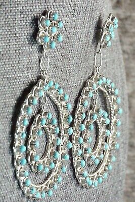Turquoise & Sterling Silver Earrings - Wayne Johnson Jr.