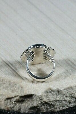 Navajo Turquoise and Sterling Silver Ring - Daniel Benally - Size 7 - High Lonesome Trading
