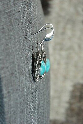 Navajo Turquoise & Sterling Silver Earrings - Jan Mariano