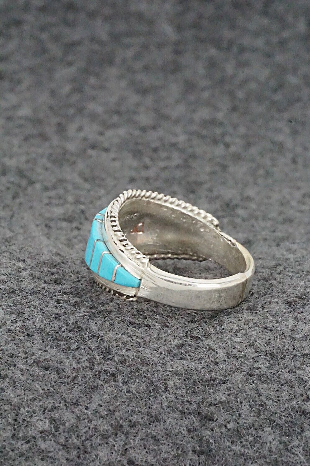 Turquoise & Sterling Silver Ring - Deirdre Luna Panteah - Size 9.5