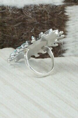 Turquoise & Sterling Silver Ring - Lance Waatsa - Size 6.75