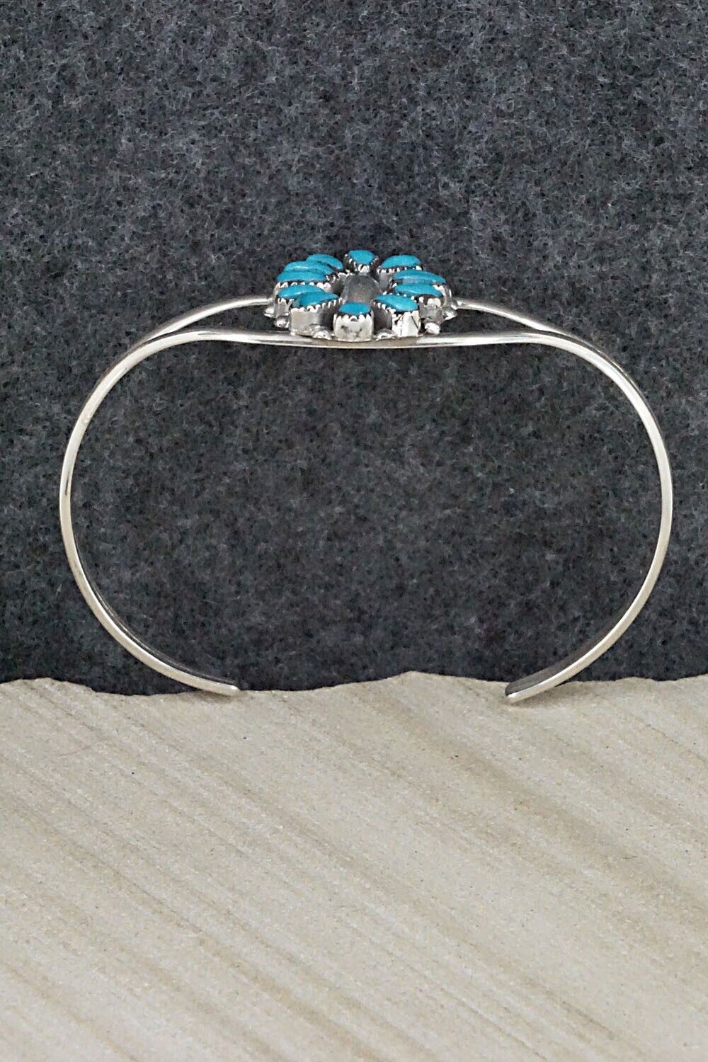 Turquoise & Sterling Silver Bracelet - MaryAnn Chavez