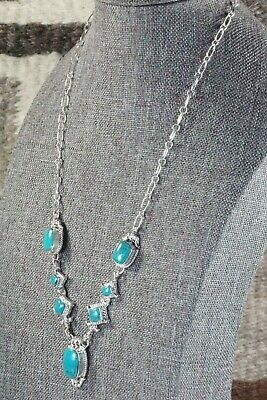 Turquoise & Sterling Silver Necklace - Lee Shorty