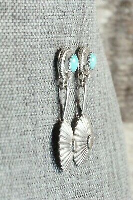 Turquoise & Sterling Silver Earrings - Adelarae Yazzie