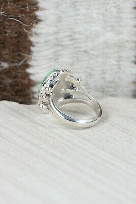Navajo Turquoise & Sterling Silver Ring - Genevieve Frank - Size 6.25