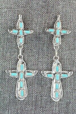 Turquoise & Sterling Silver Earrings - Ceclia Iule