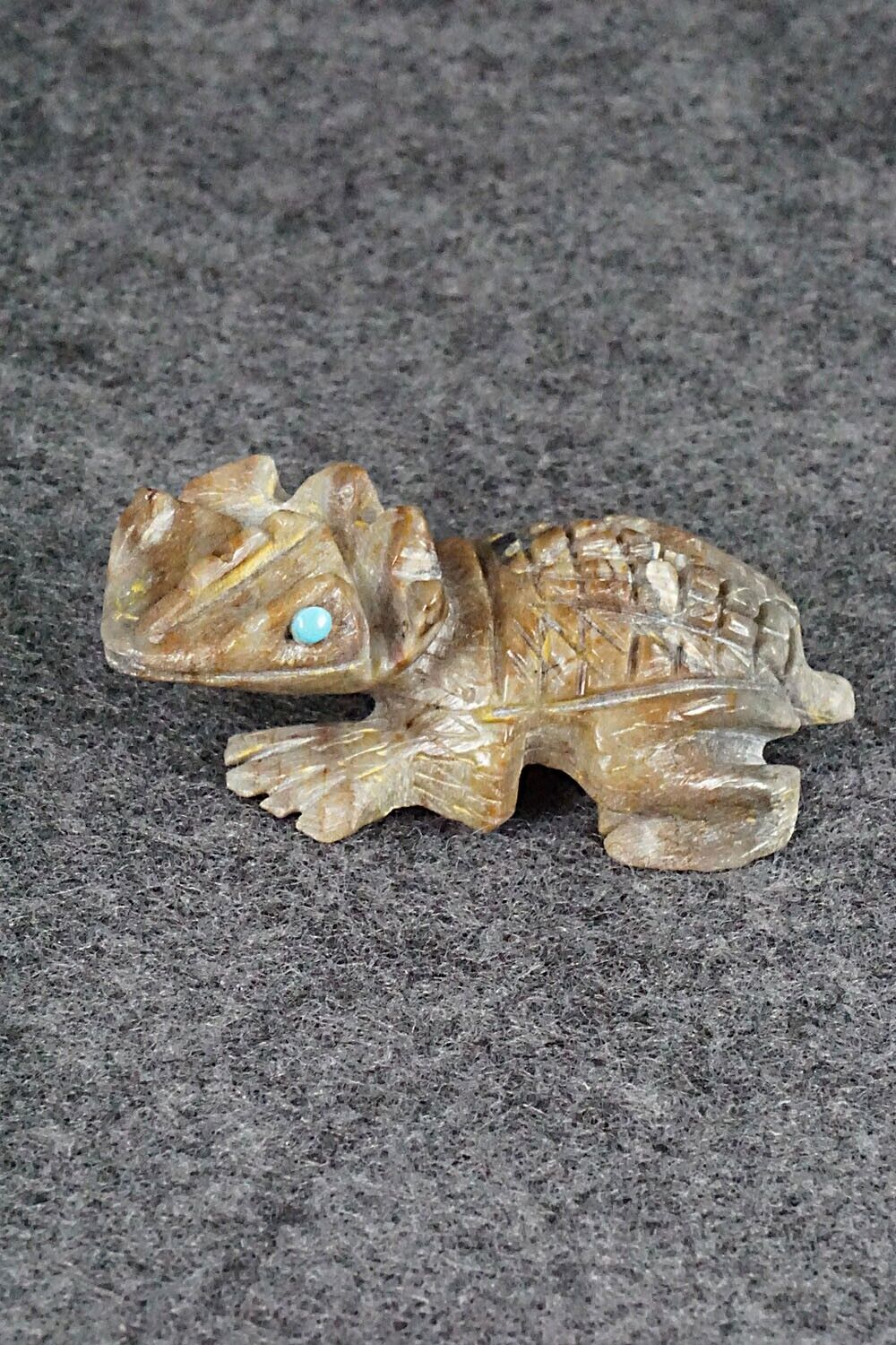 Horned Toad Zuni Fetish Carving - Dana Malani