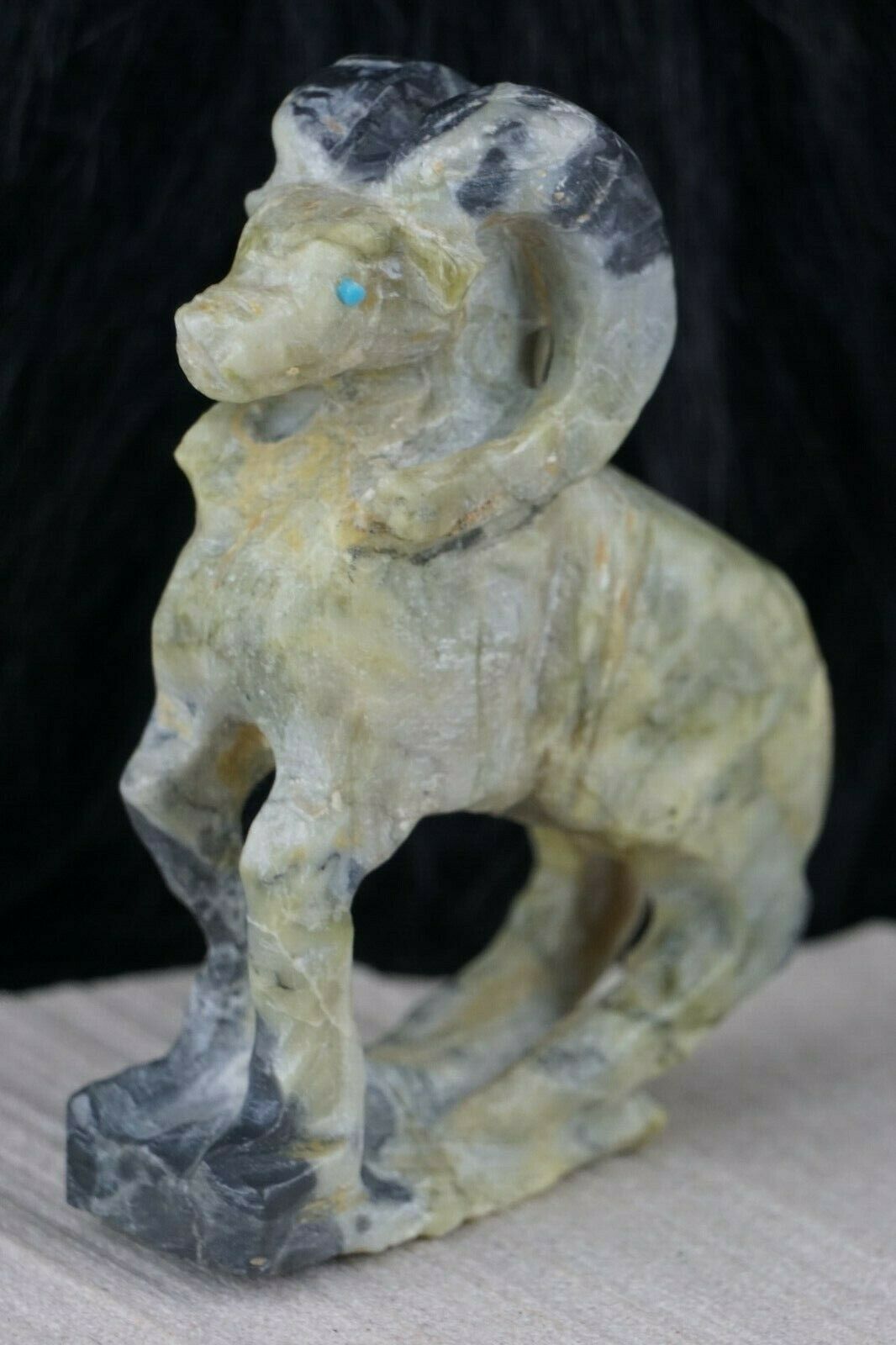 Ram Zuni Fetish Carving - Jerrold Lahaleon - High Lonesome Trading
