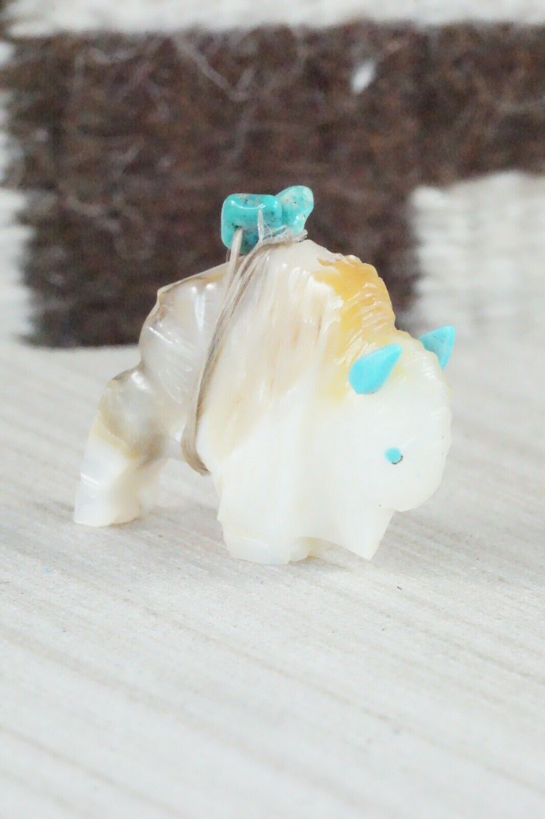 Buffalo Zuni Fetish Carving - Kevin Quam
