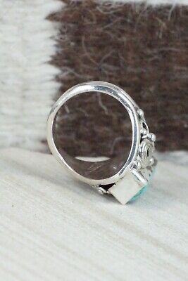 Turquoise & Sterling Silver Ring - Davey Morgan - Size 9