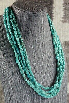 Navajo 5 Strand Turquoise Necklace - Native American