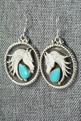 Turquoise & Sterling Silver Earrings - Genevieve Francisco