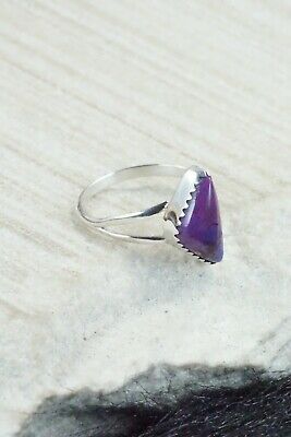 Spiny Oyster and Sterling Silver Ring - Robert Martinez - Size 8.25