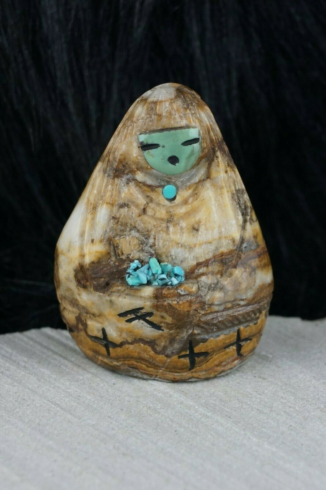 Corn Maiden Zuni Fetish Carving - Faye Quandelacy - High Lonesome Trading
