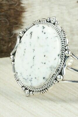 White Buffalo and Sterling Silver Bracelet - Daniel Benally